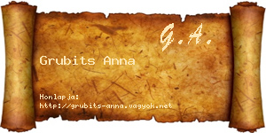 Grubits Anna névjegykártya